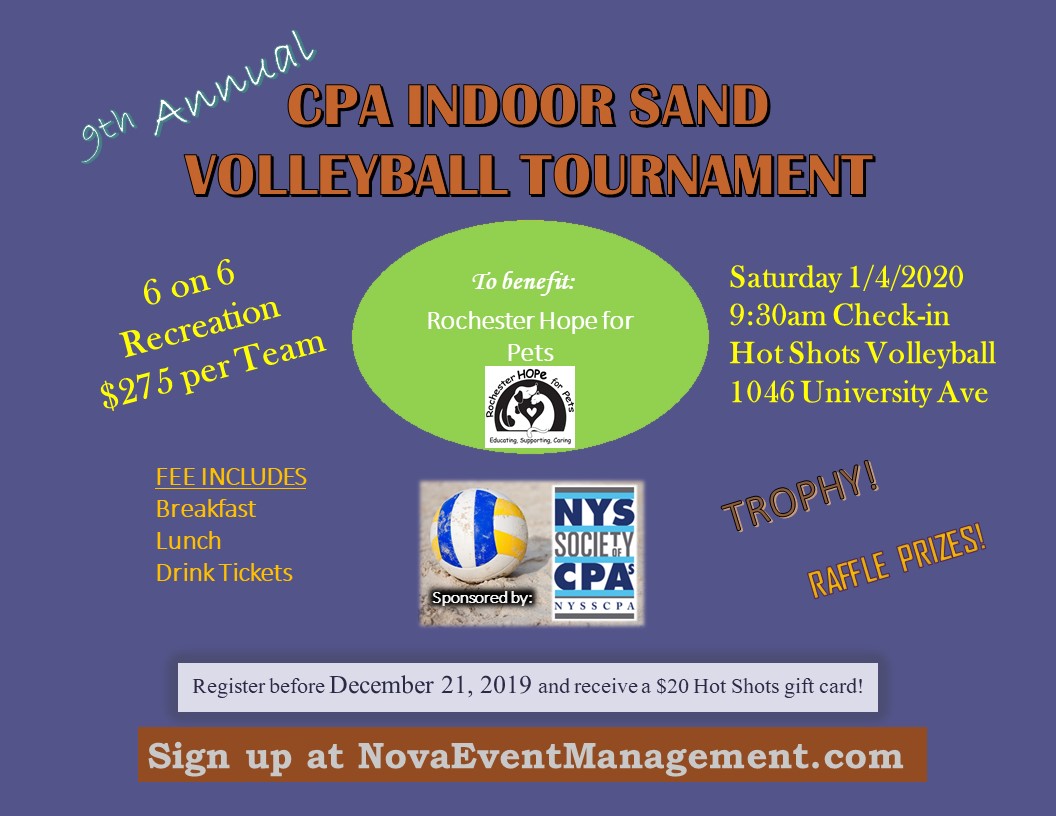 CPA's only Beach Volleyball Tournament 1-4-20(Sat)