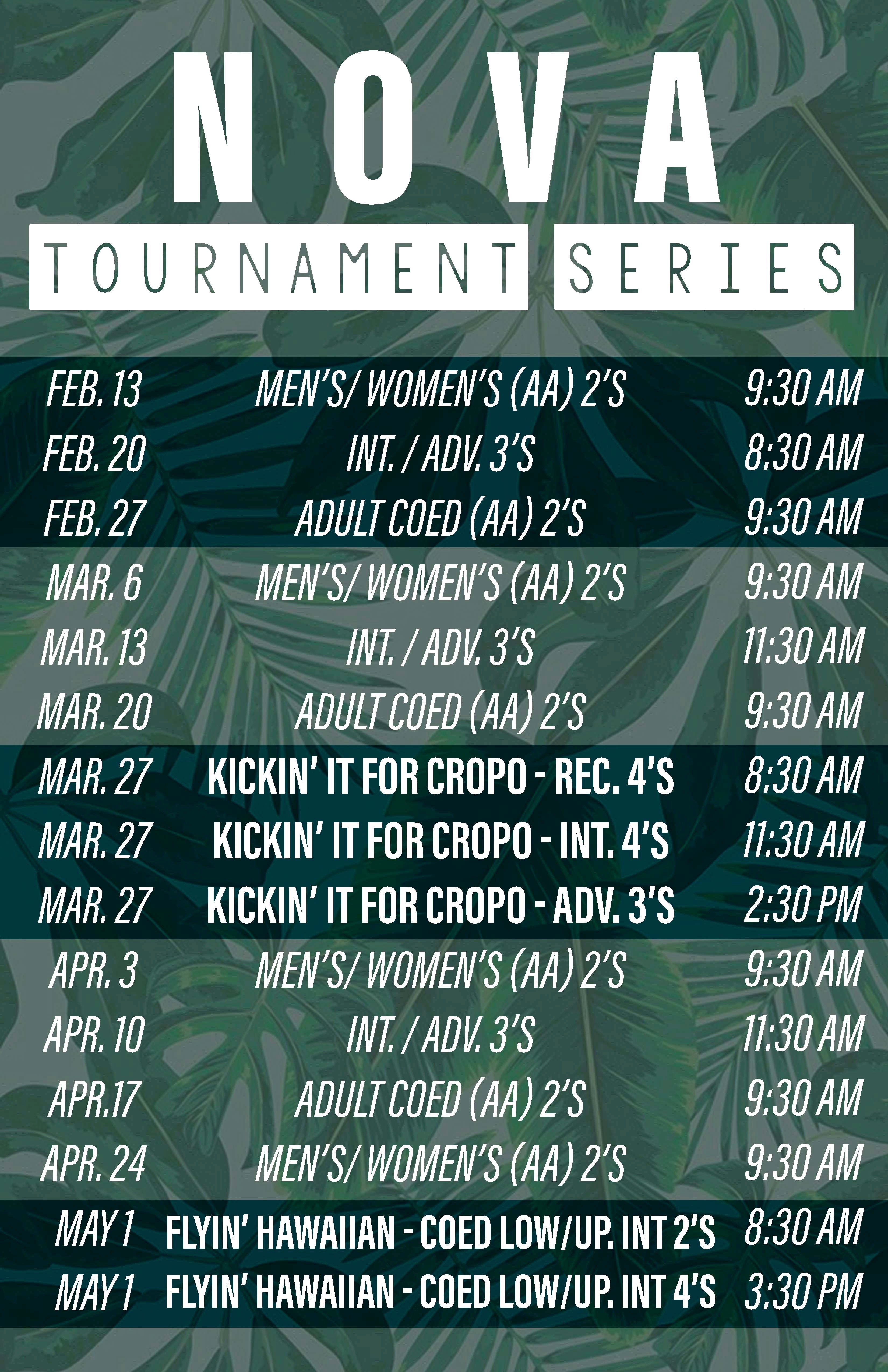 NOVA Poster Schedules NOVA Event Management